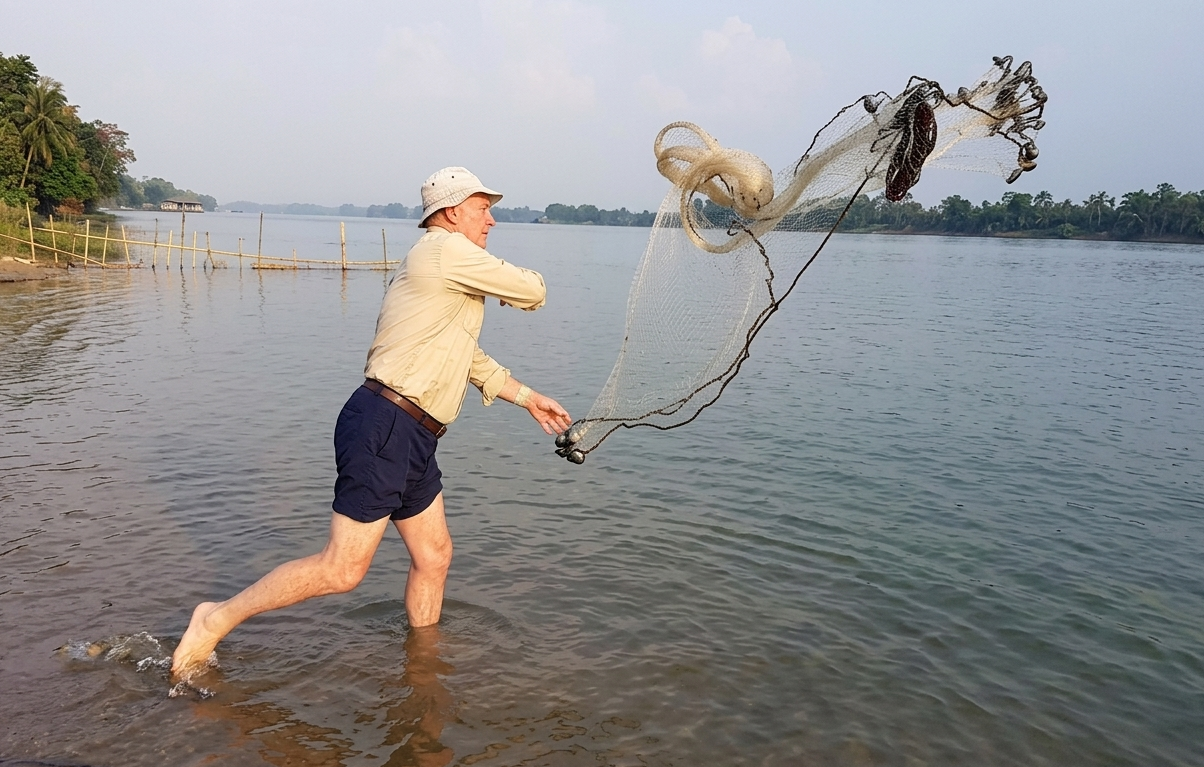 Learning traditional fishing