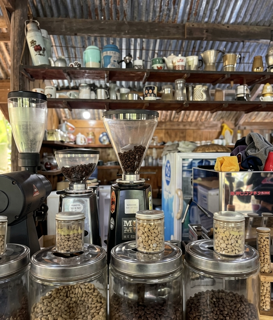 Organic coffee garden facility at Cafe Lak 40