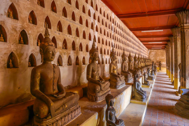 Thousands of small Buddha statues inside Vat Si Saket