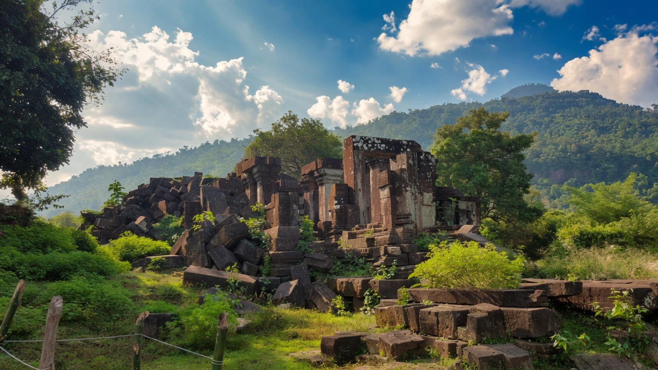 Hong Nang Sida ruins under restoration
