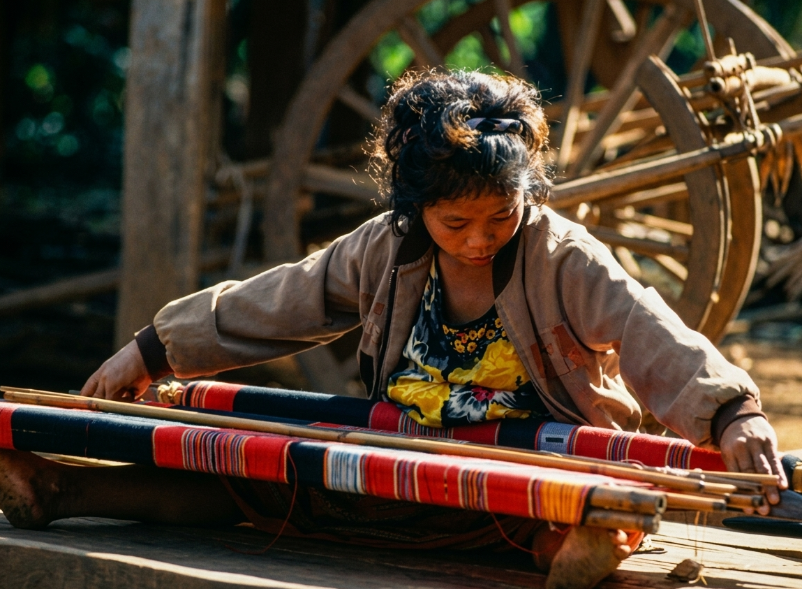 Katou tribal market and traditional weavings