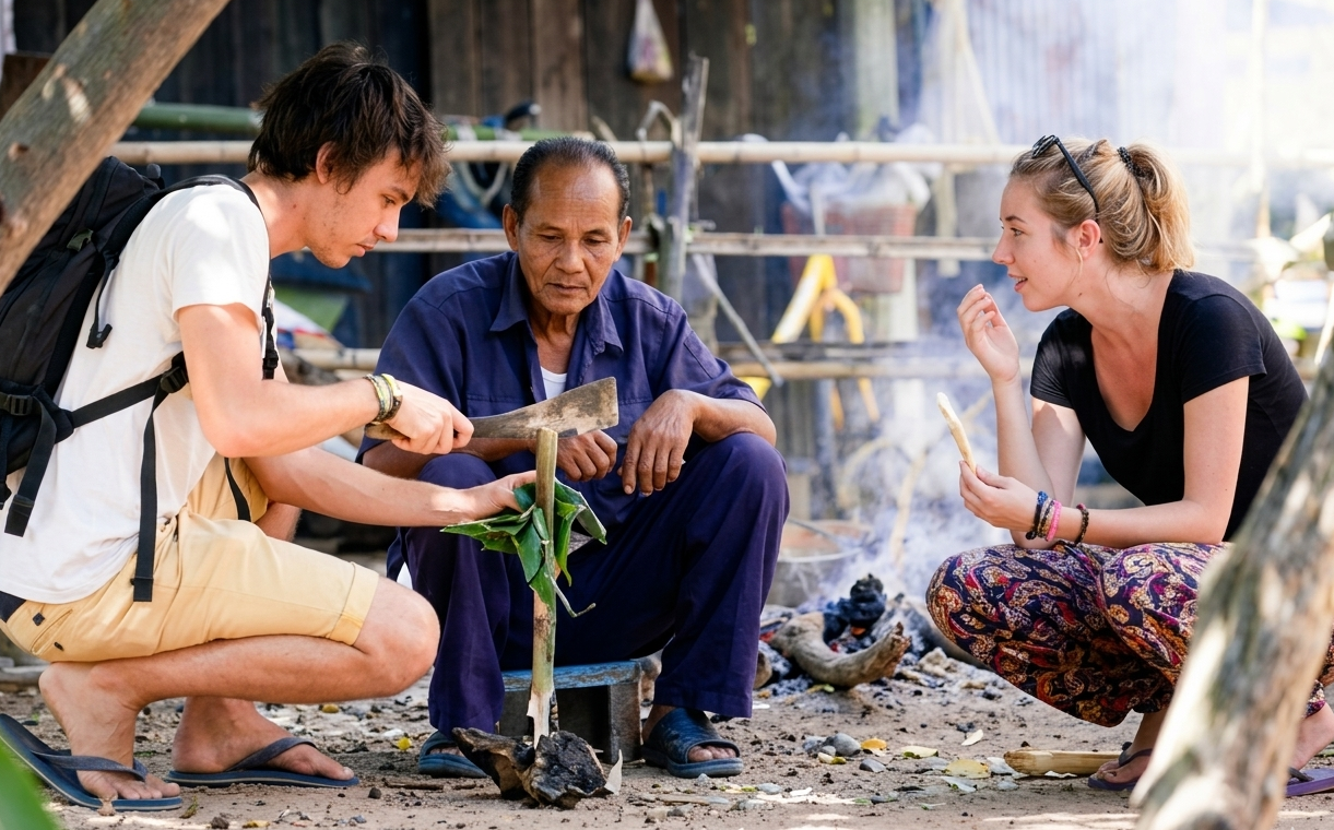 Cooking with locals