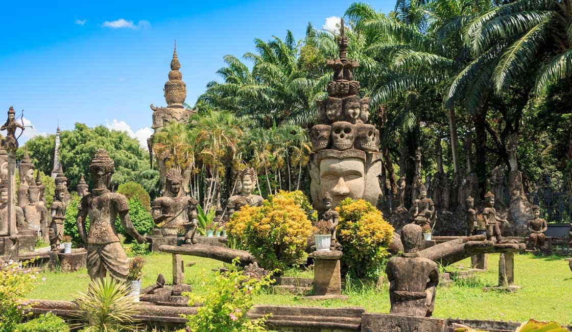 Massive reclining Buddha statue in Buddha Park