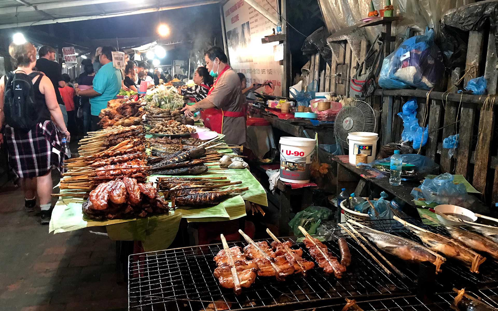Paksong morning market coffee and produce