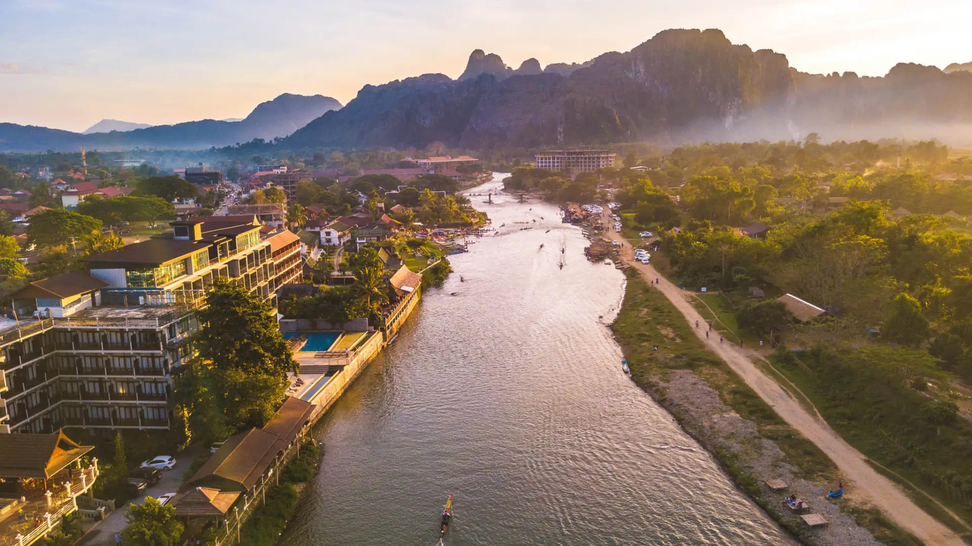 Nam Song River in Vang Vieng