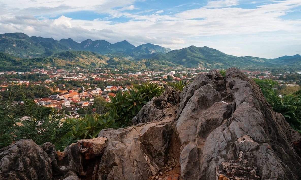 Mountain scenery towards Luang Prabang